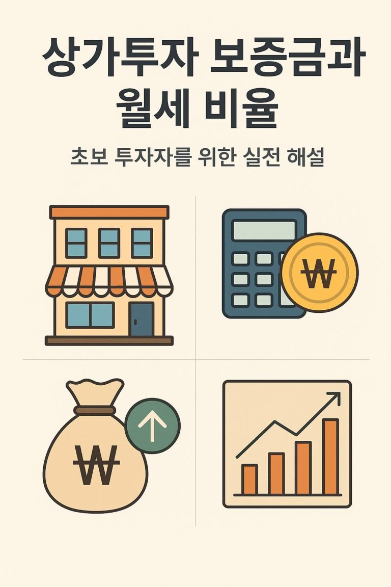 상가투자 보증금과 월세 비율