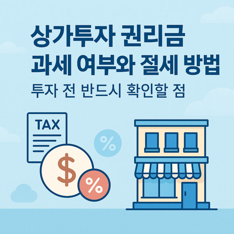 상가투자 권리금 과세 여부