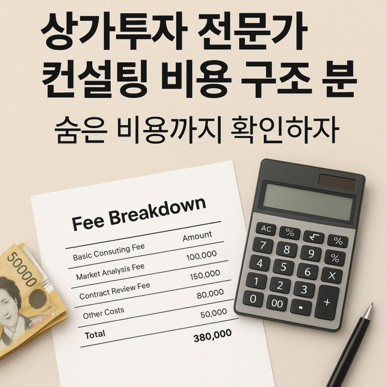 상가투자 전문가 컨설팅 비용